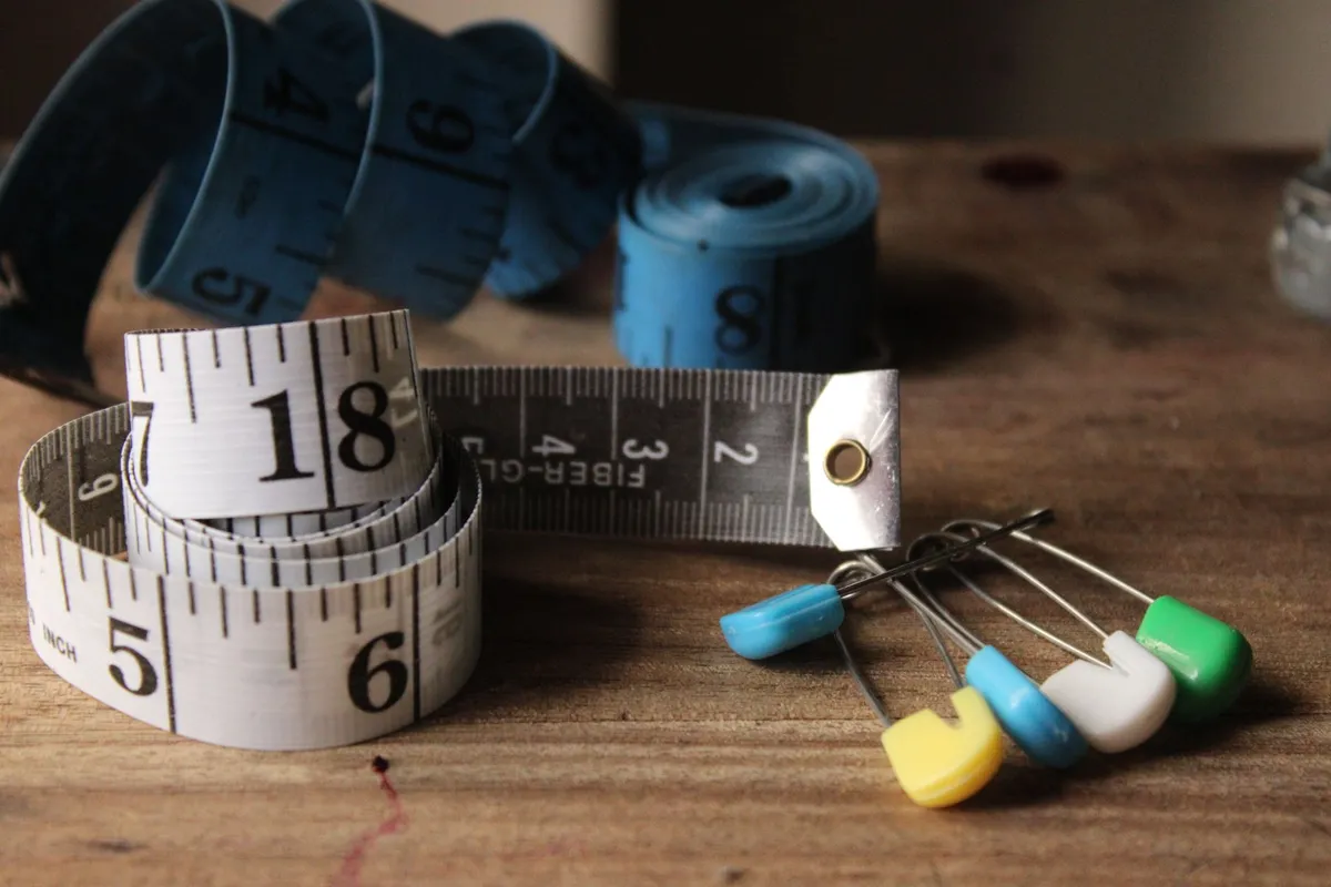 Tape measure on a kitchen countertop